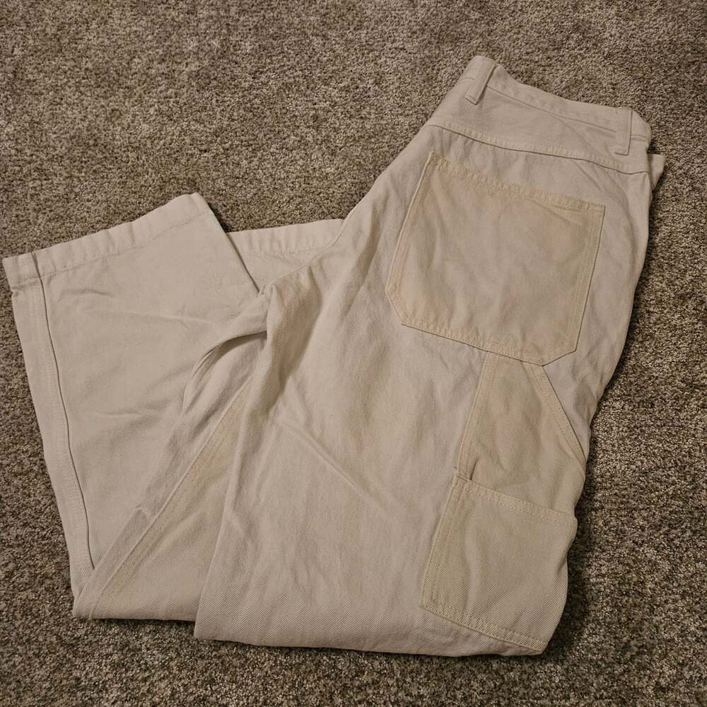 Madewell Vintage Straight Jean Size 38x30 Two Tone Canvas Double Knee
